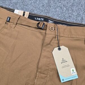 Prana Pants‎ Mens 40x34 Brown Slim Fit Tapered Leg Hiking Workwear Nylon Stretch
